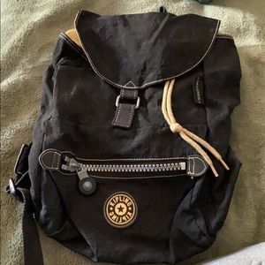 Kipling Black/ Dark grey small backpack